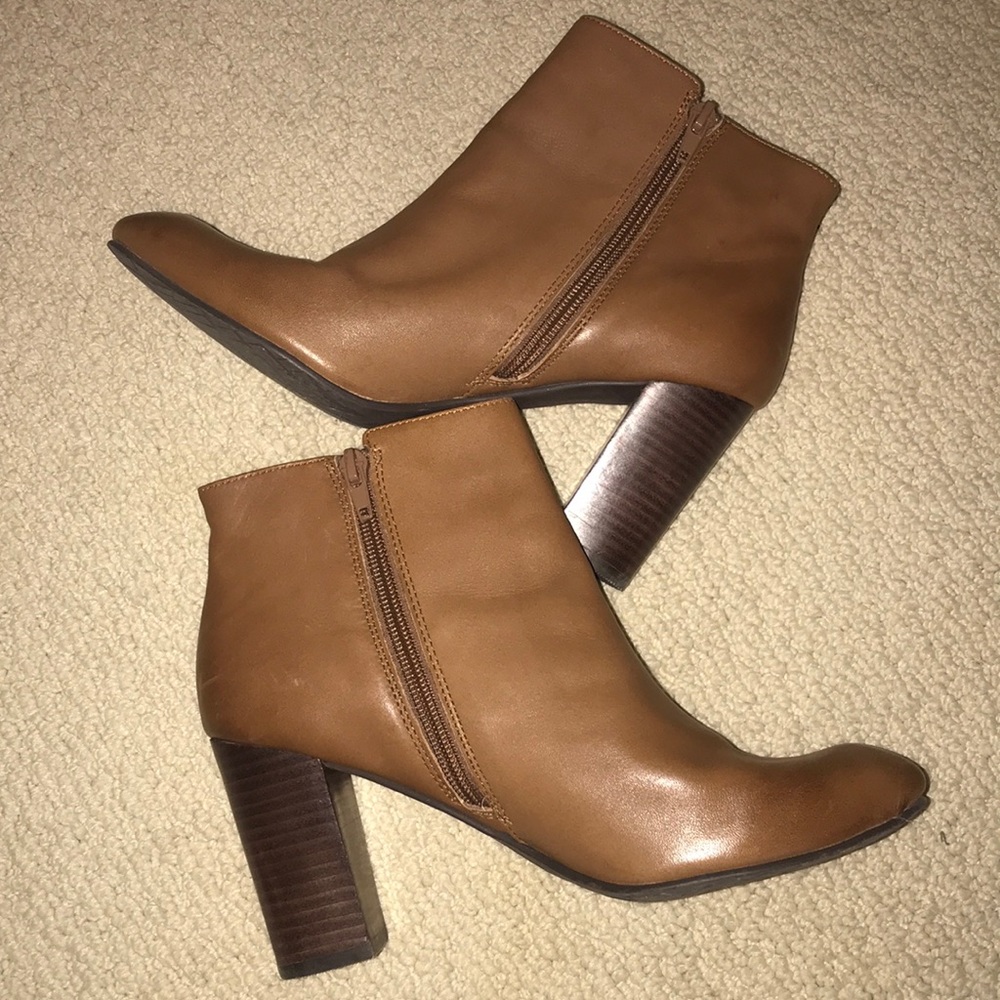 Brown Leather Booties